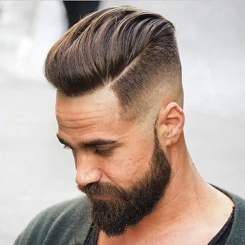 pompadour mohawk fade