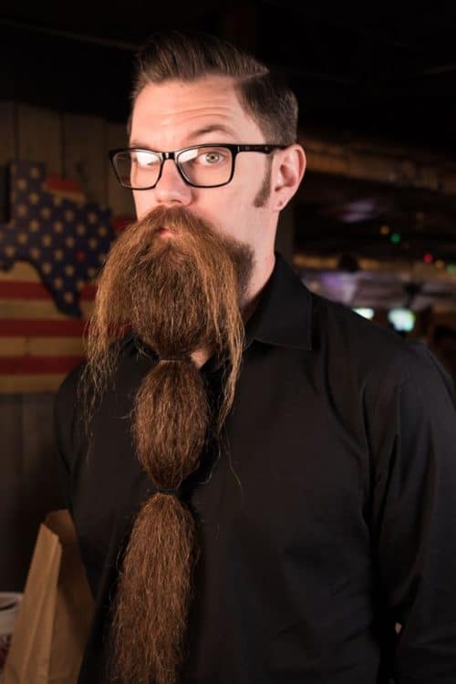 Ponytail Goatee Winner Aaron Johnston in 2017.