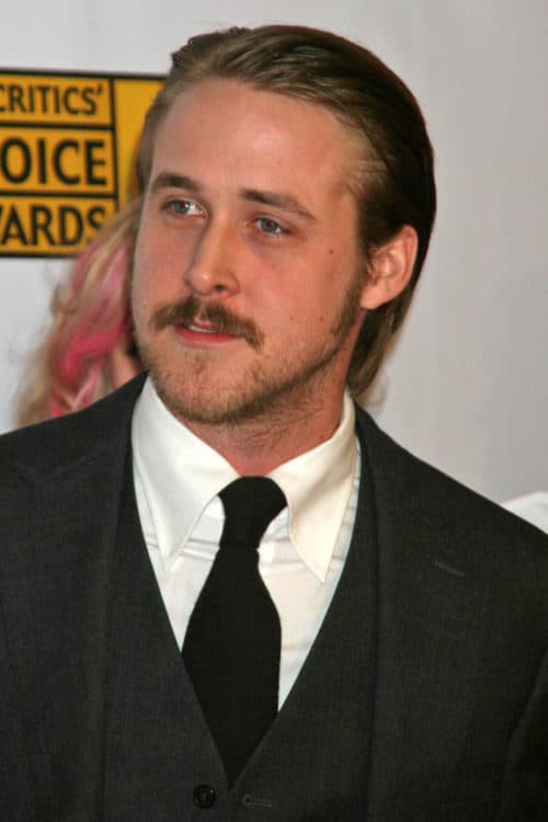Ryan Gosling patchy style mustache.