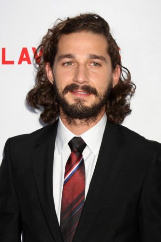 Shia LaBeouf growing out his patchy style beard.