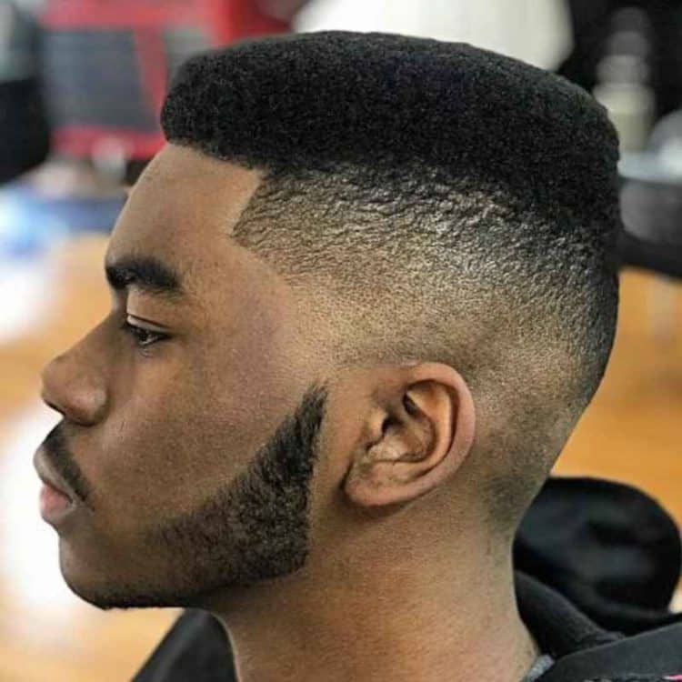 Retro Afro Box Cut High Top And Fade Men's Hairstyle