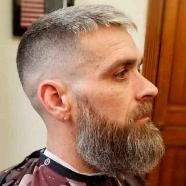 Short Gray Hair Fade