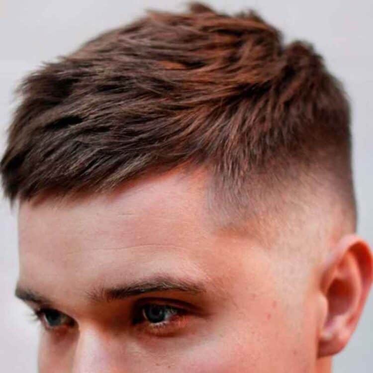 Short Messy Comb Over Fade