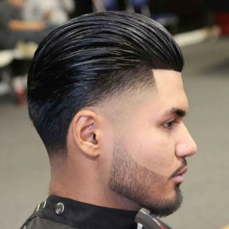 Slick Back with Taper Fade