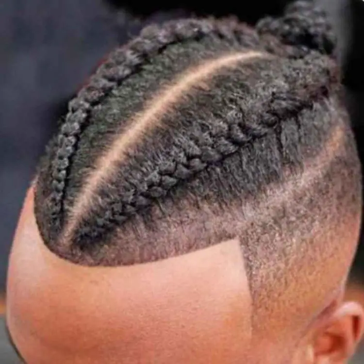 Southside Fade With Braided Top