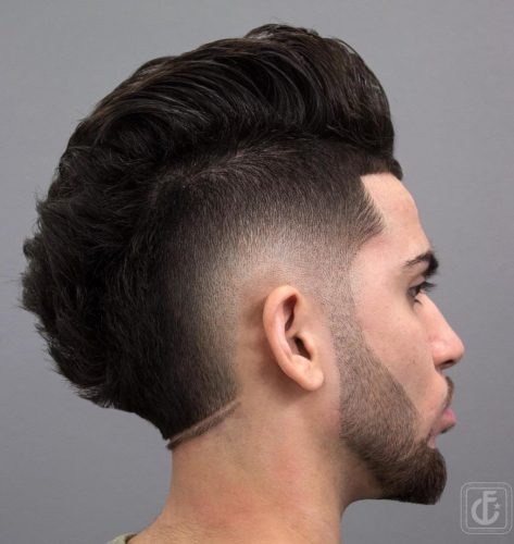 long mohawk fade