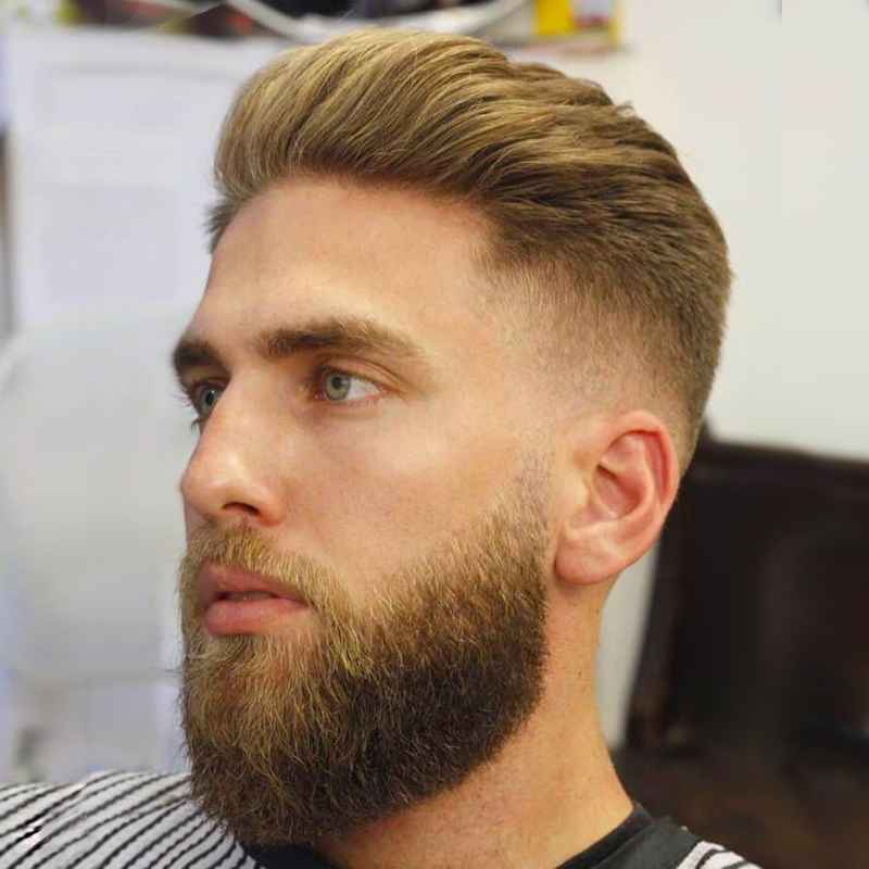 Taper Fade with a full beard