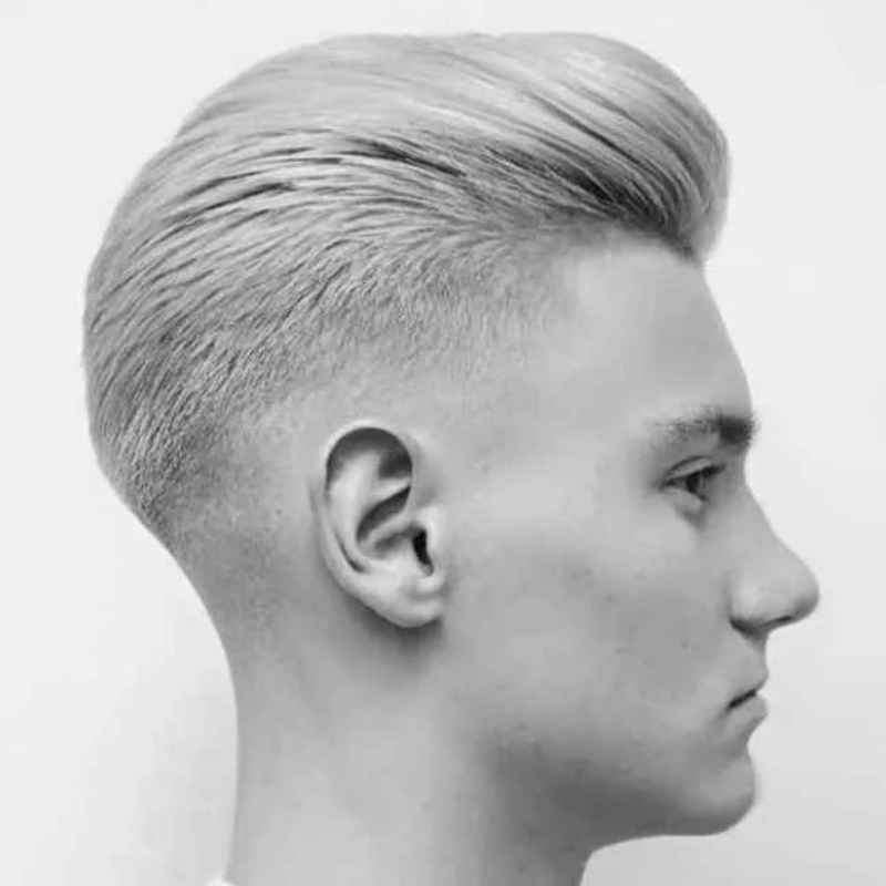 Taper Fade With Slick Back 