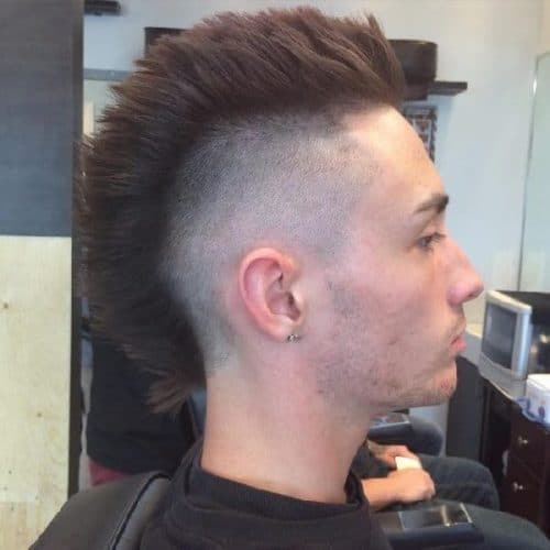 traditional mohawk with fade