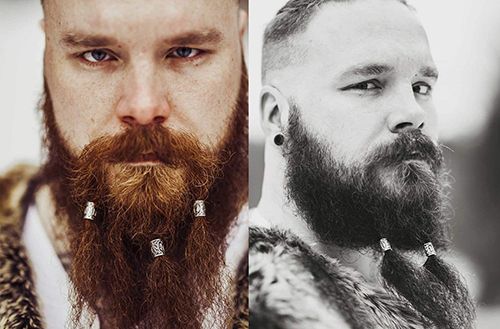 Viking beard beads and rings