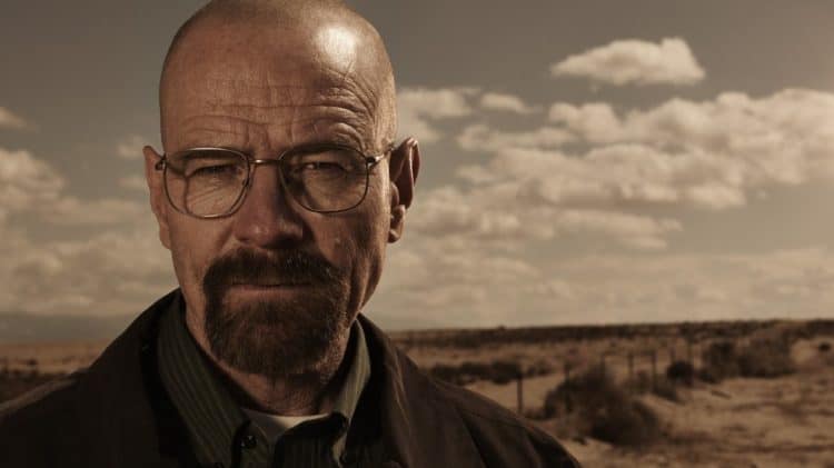 Played by Bryan Cranston, Walter White sports the Heisenberg Beard with a bald head on the hit show Breaking Bad on AMC