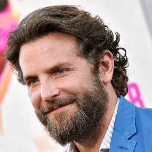 Bradley Cooper with Short Hair & beard with receding hairline.