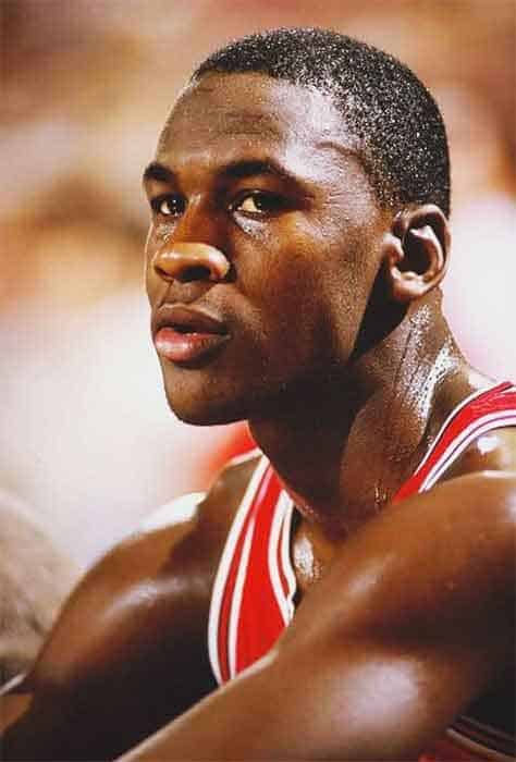 Young Michael Jordan with Hair