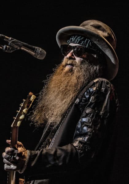 Famous rocker Billy Gibbons with a long bushy beard